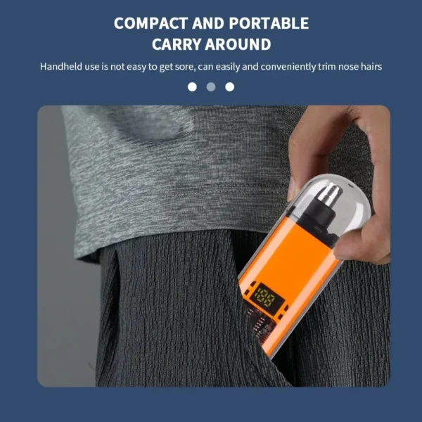 2 In 1 Electric Portable Ear And Nose Hair Trimmer Clipper 2024 Professional Painless Portable Eyebrow For Men - Image 18