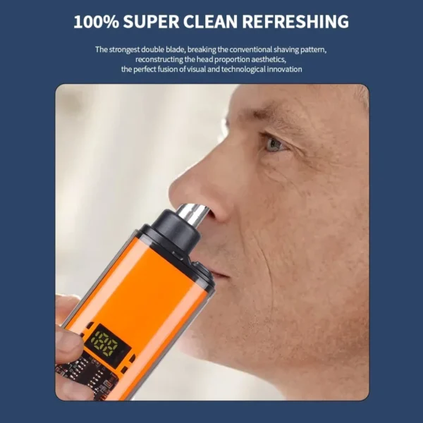 2 In 1 Electric Portable Ear And Nose Hair Trimmer Clipper 2024 Professional Painless Portable Eyebrow For Men - Image 13