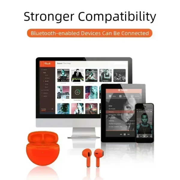 Pro 6 TWS Bluetooth Earphones Wireless Bluetooth Headset Noise Cancelling Earbuds with Mic Pro6 Wireless Headphones for IPhone - Image 15