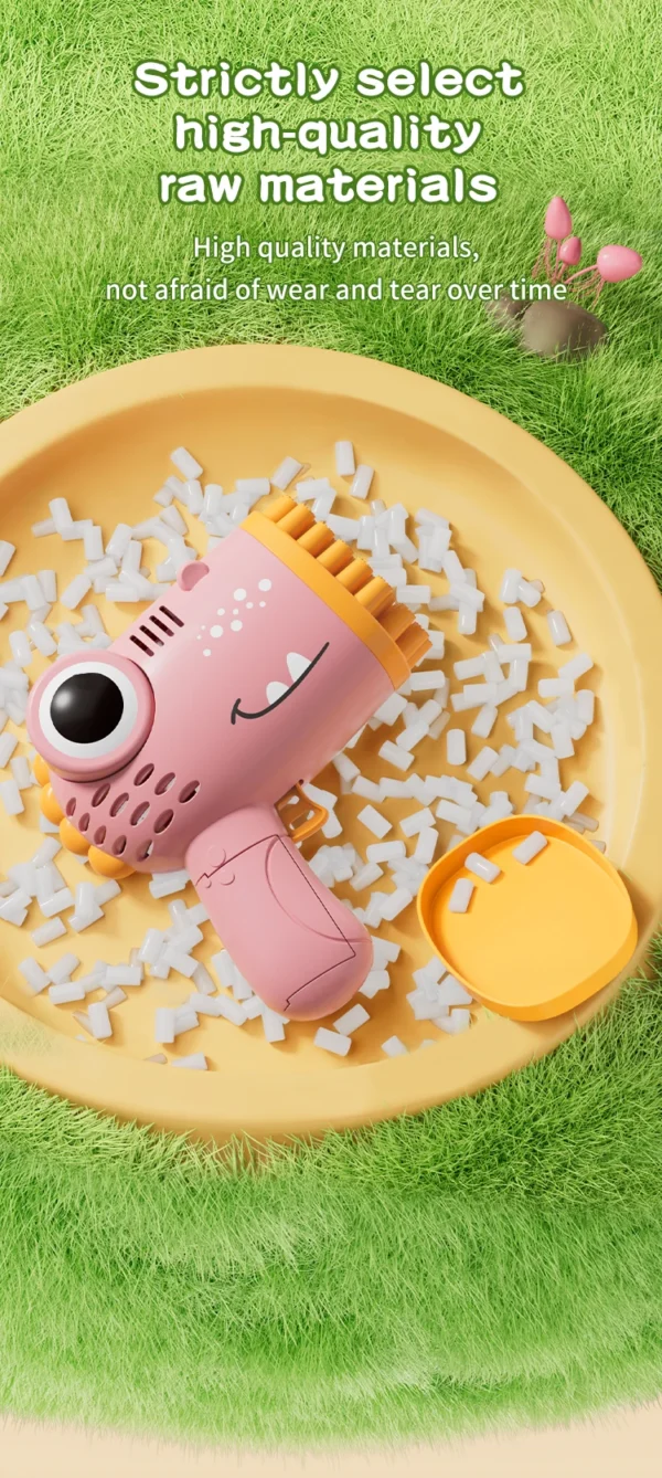 40 Holes Dinosaur Bubble Gun Handheld Fully Automatic Bubble Machine Without Battery And Bubble Water For Kids Gift - Image 15