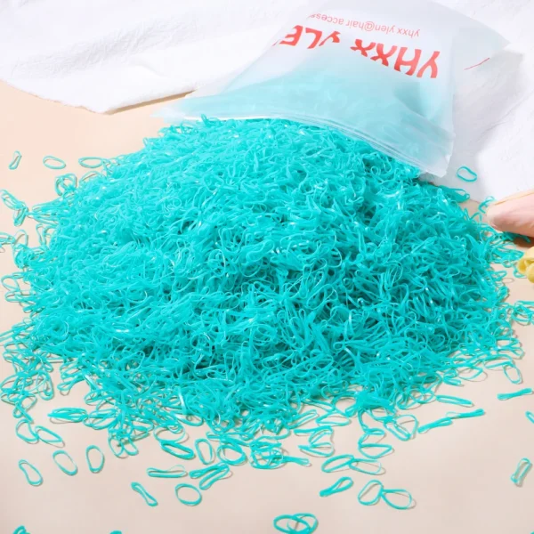 500/1000/2000pcs Girls Colourful Disposable Rubber Band Hair Ties Headband Children Ponytail Holder Bands Kids Hair Accessories - Image 14
