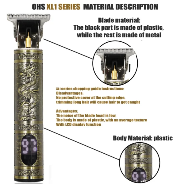 T9 Cordless Electric Hairber Shaver Hair Trimer Home Appliances Travel Barber Razors Shaving Machine for Men Trimmer Man - Image 19