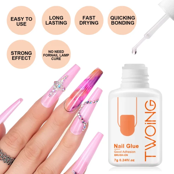 7g Super Strong Nail Glue For False Nail Tips, Acrylic Nails,Press On Nails,Fake Nails Art Decoration Lasting Adhesion - Image 13