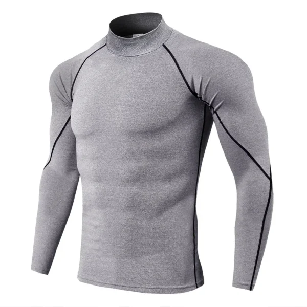 Men Sport T-shirt Quick Dry Bodybuilding Running Shirt Long Sleeve Compression Top Gym T Shirt Men Fitness Tight Rashgard - Image 7