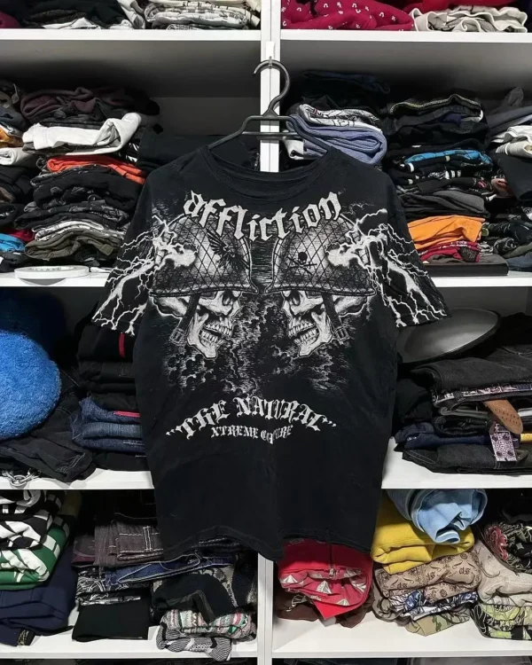 American street new fashion xzavier double-sided oversized printed cotton top personalized hip-hop Harajuku retro clothing - Image 19