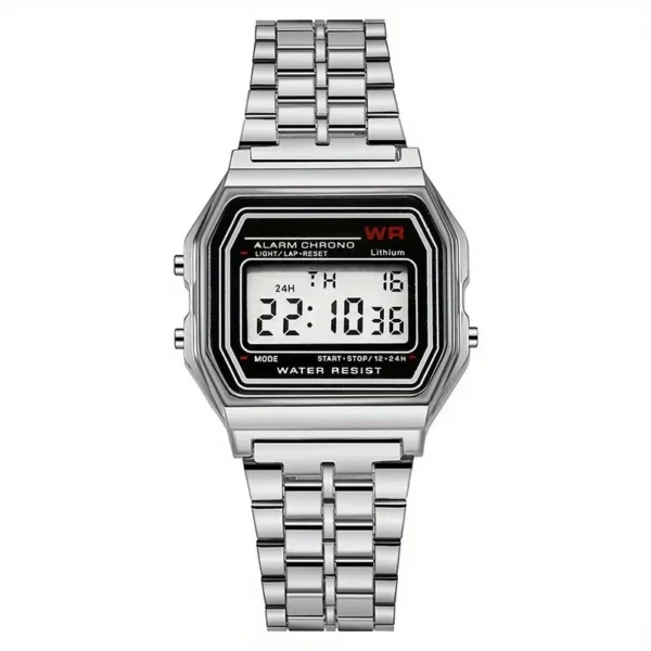 F91W Steel Strap Watches Women Watch Men Business Clock Multifunction LED Digtal Sports Wrist Watch Electronic Clock Electron wi - Image 7
