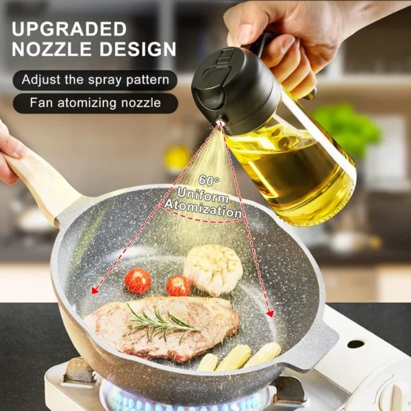 Kitchen Sprayer Spray Oil Dispenser 2in1 Oil Dispenser Oil Sprayer Comfortable Handle Barbecue Air Frying Pan Oven Steak Frying - Image 3