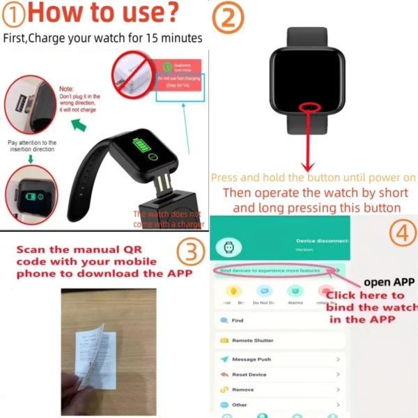 Smart Watch For Women Men Wristwatch Bluetooth Connected Phone Player Music Fitness Sport Bracelet Sleep Monitor Digital Watches - Image 3