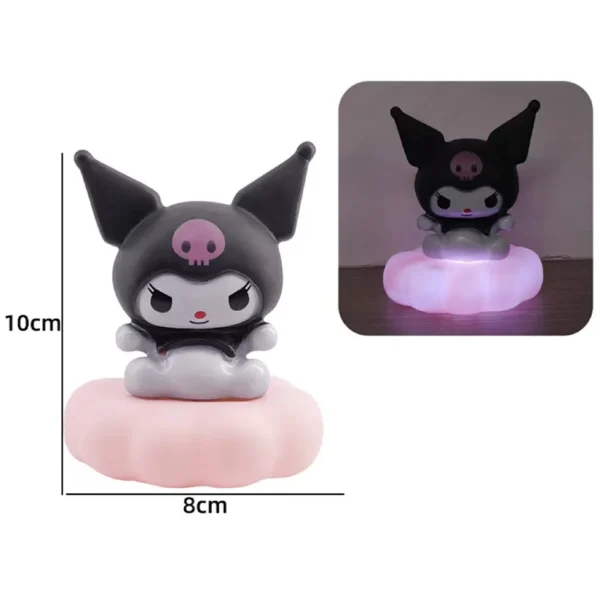 New Kawaii Sanrios Night Light Enamel Cloud Cartoon Kuromi Cinnamoroll Pochacco Small Table Light Illuminating Decoration - Image 5
