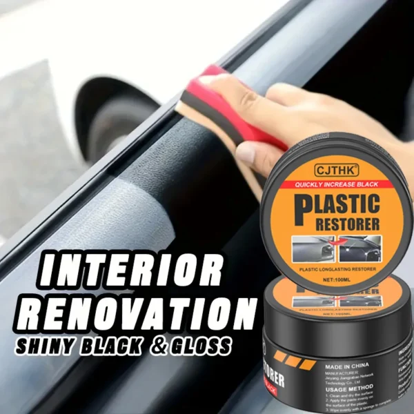 Car Plastic Restorer Back To Black Gloss Auto Interior Leather & Panel Renewal Wax Coating Agent Auto Polish And Repair Coating - Image 9