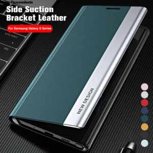 For Iphone 15 Pro Max Case Luxury Plating Leather Flip Cover For I Phone 15 Iphone15 ProMax 15Pro Plus Magnetic Stand Book Coque