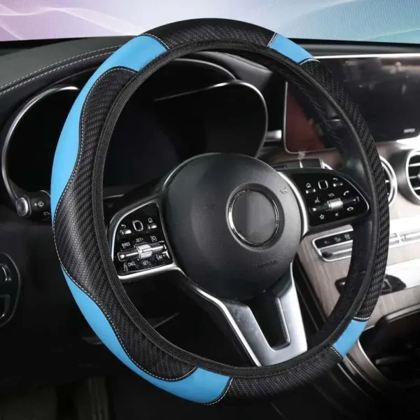 Non-inner-ring Automobile Steering Wheel Cover Leather Four Seasons for Spring Summer Autumn Winter for Men and Women - Image 2