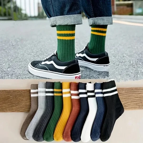 10pairs Breathable Cotton Sports Stockings Men Bamboo Fiber Autumn and Winter Men Socks Sweat Absorption Deodorant Business Sox - Image 39