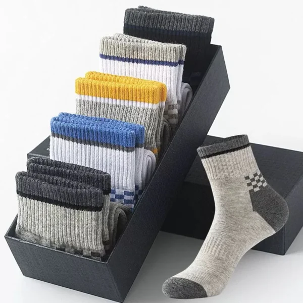 10pairs Breathable Cotton Sports Stockings Men Bamboo Fiber Autumn and Winter Men Socks Sweat Absorption Deodorant Business Sox - Image 13