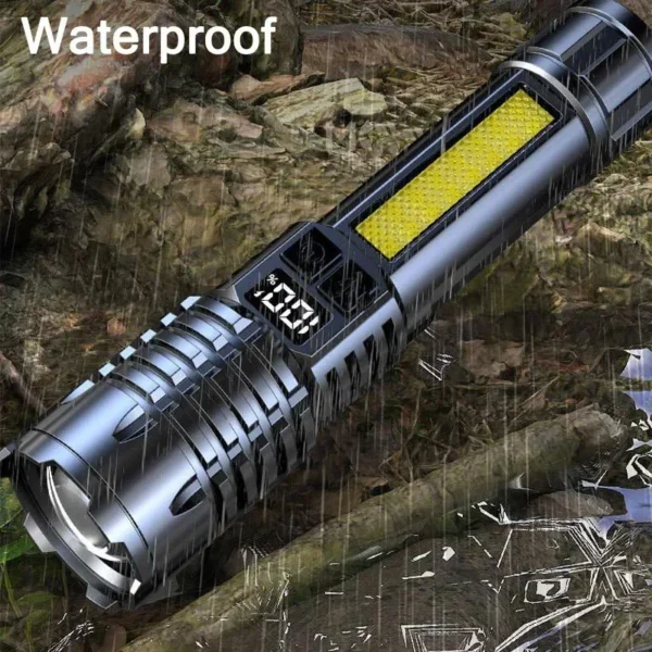 Heinast High Power LED Flashlight Powerful TYPE-C Rechargeable COB Flashlight With Side Light Torch For Outdoor Camping Hiking - Image 12