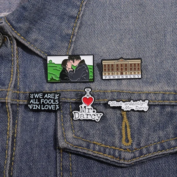 Pride and Prejudice Enamel Pin I Love Mr Darcy Cartoon Metal Brooches Romantic Lover Story Film Lapel Badge Gift for Friends - Image 16
