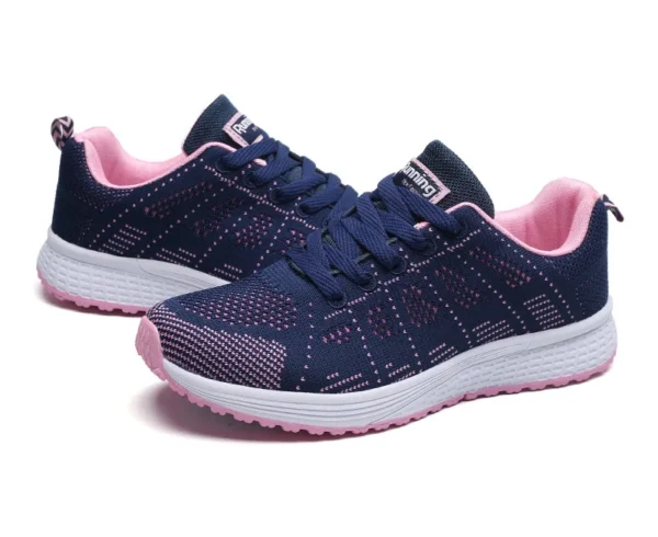 Women Casual Shoes Fashion Breathable Walking Mesh Flat Shoes Sneakers Women 2021 Gym Vulcanized Shoes White Female Footwear - Image 25