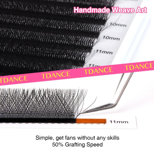 TDANCE 3D 4D 5D 6D Premade Fans Eyelash Extension W Style Faux Mink Natural Soft Bloom Lash Automatic Flowering Volume Eyelashes - Image 5