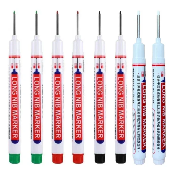 8Pcs/Set 20mm Deep Hole Long Nib Head Markers For Metal Perforating Pen Waterproof Bathroom Woodworking Decoration Multi-Purpose - Image 12