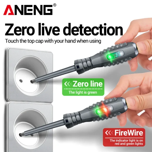 ANENG B05 Word/cross Screwdrivers Neon Bulb Indicator Meter Electric Pen Insulated Electrician Highlight Pocket Tester Pen Tools - Image 2
