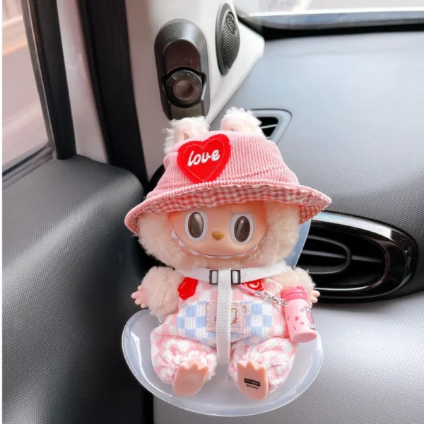 15-17cm doll Seat  Labubu carseat Safety Seat Cute Doll Air Outlet Aromatherapy decoration high-grade Car Interior Decoration - Image 5