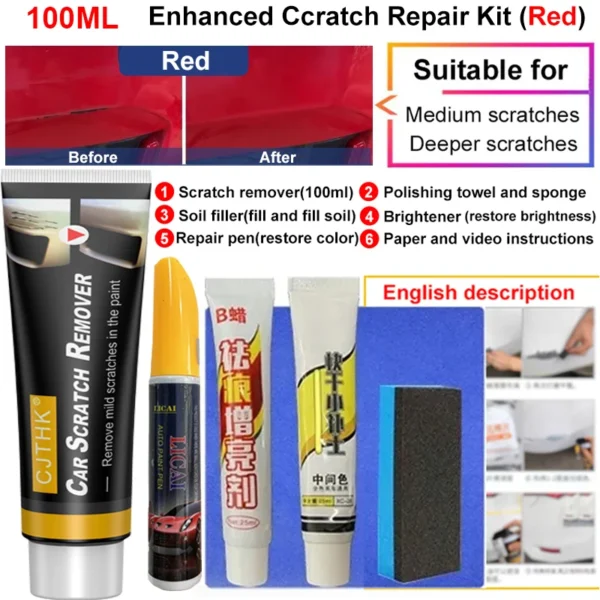 Car Scratch Remover Paint Care Tools Auto Swirl Remover Scratches Repair Polishing Auto Body Grinding Compound Anti Scratch Wax - Image 11