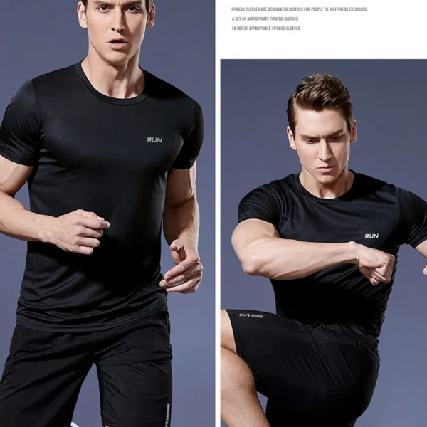 Running Shirts Soccer Shirts Men's Jersey Sportswear Mens Jogging T-Shirts Quick Dry Compression Sport T-Shirt Fitness Gym - Image 20