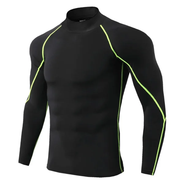 Men Sport T-shirt Quick Dry Bodybuilding Running Shirt Long Sleeve Compression Top Gym T Shirt Men Fitness Tight Rashgard - Image 8