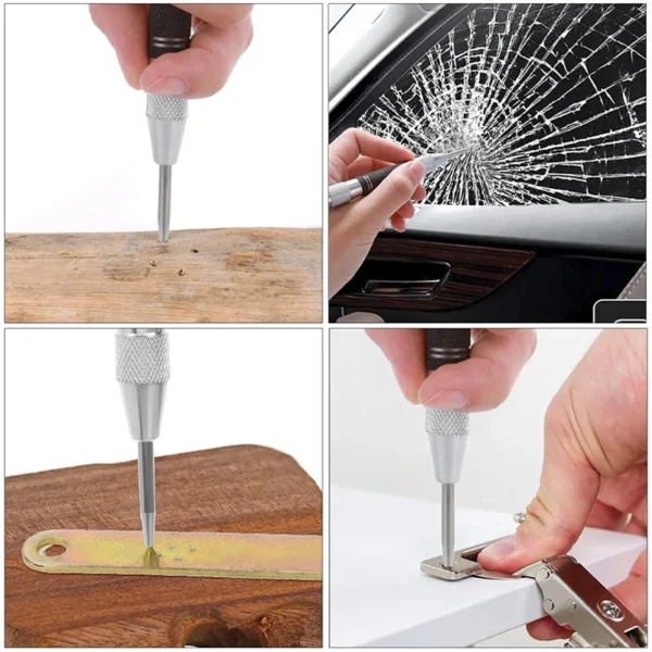 Spring Type Automatic Center Punch Locator Glass Striker Window Breaker Punch Centering Punch Punch Tool - Image 15