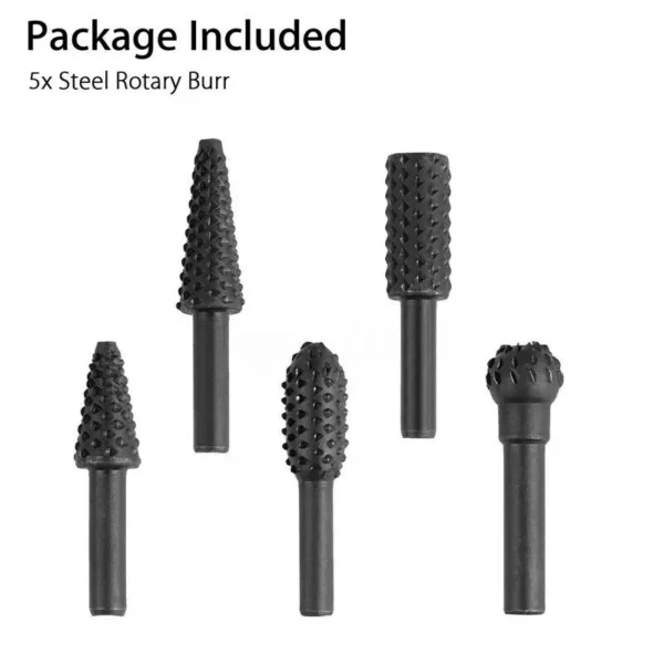 1/4'' 5PCS Drill Bit Set Cutting Tools for Woodworking Knife Wood Carving Tool Carpentry Wood Cutting Tools WorkDrill Bit Set - Image 2