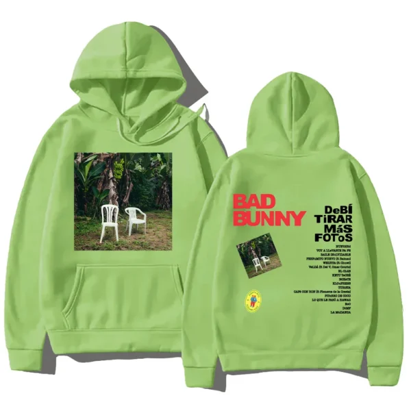 DTMF Debí Tirar Más Fotos Hoodies BAD BUNNY 2025 New Album Sweatshirt Harajuku High Street Pullover Fans Gift Fleece Streetwear - Image 3