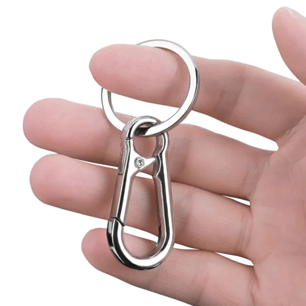 4Pcs Carabiner Clip Keychain Metal Carabiner Shape Key Ring Keyring Key Holder Clips Hook Holder Organizer for Car Keys Finder f - Image 3