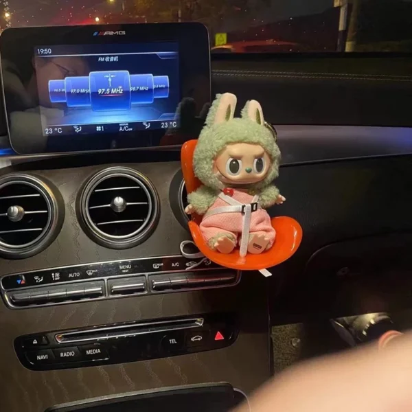 15-17cm doll Seat  Labubu carseat Safety Seat Cute Doll Air Outlet Aromatherapy decoration high-grade Car Interior Decoration - Image 24