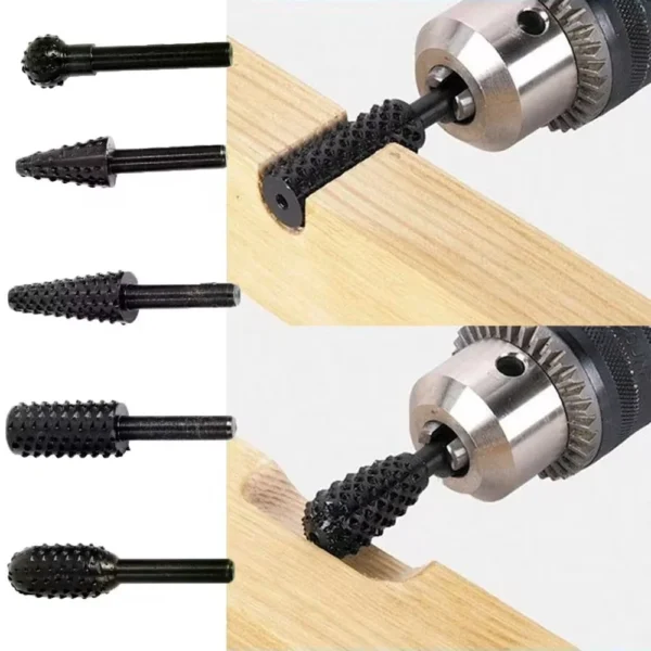 1/4'' 5PCS Drill Bit Set Cutting Tools for Woodworking Knife Wood Carving Tool Carpentry Wood Cutting Tools WorkDrill Bit Set - Image 8